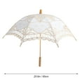thumbnail image 4 of MLINS Handmade Cotton Lace Umbrella for Decor Beige Classical Craft Photography Prop 1 Piece, 4 of 8