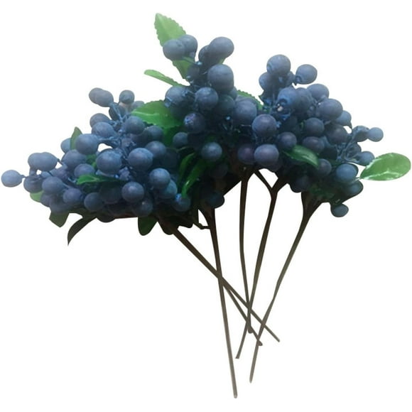 LAICAIW 5 Artificial Flowers, Foam Foam Berries, Home Design, with Decorative Fake Flowers, Christmas Fruits, Fake Flowers, Blueberries, Berry Bouquets