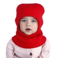 thumbnail image 2 of ievspot Children Winter Hat with Integrated Scarf Yarn Knitted Cap Ear Protection Windproof Warm Headwear for 1-8 Years Old Kids, 2 of 8