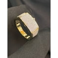 thumbnail image 4 of Pave 0.75 Cts Round Brilliant Cut Real Diamonds Men's Iced Out Band Ring In Stamped 14K Yellow Gold, 4 of 13