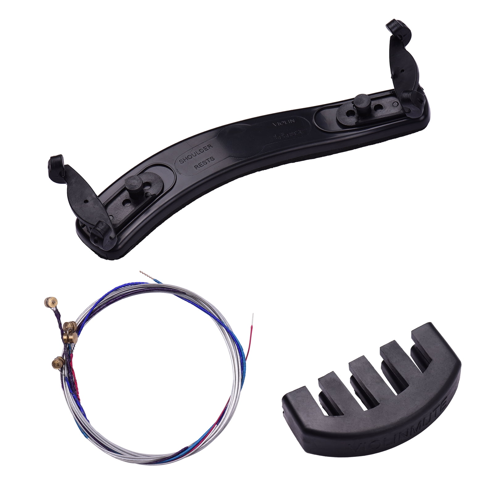 Anself Violin Shoulder Rest Mute Strings Set Violin Part Replacement