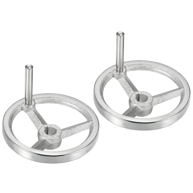Unique Bargains 120mm/4.72 Inch Diameter Rotary Handwheel, 2 Pack Cast Iron with Handle for Milling Machines Lathes