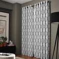 thumbnail image 3 of Moroccan White And Black Pattern Room Curtains Window Curtain Lights Bathroom Bedroom Outdoor Fabric Print Kid, 3 of 5