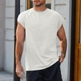 thumbnail image 2 of Blekii Men's Muscle Tank Top Workout Gym Athletic T Shirt Casual Cap Sleeve Summer Top White Xl, 2 of 10