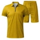 thumbnail image 2 of WILLBEST Conjunto de Pantalones Cortos Casuales de Manga Corta para Hombre, Cómodo Traje de Verano para Uso Diario, Tejido Suave y Transpirable, Traje Elegante para Caminar y Ir de Compras., 2 of 5