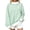 Green, variant on Womens Oversized Striped Sweatshirt Mock Neck Pullover Long Sleeve Tops Casual Loose Fit Fall Winter Clothes (XL, Sky Blue)
