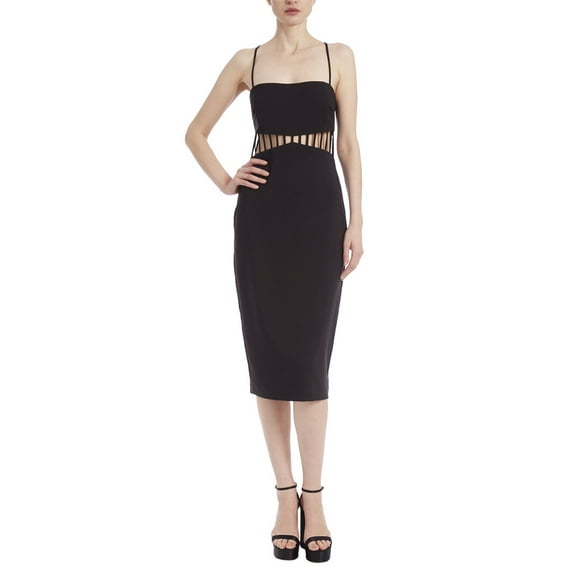 Jewel Badgley Mischka womens Cage Detailed Strap Midi Dress, 2