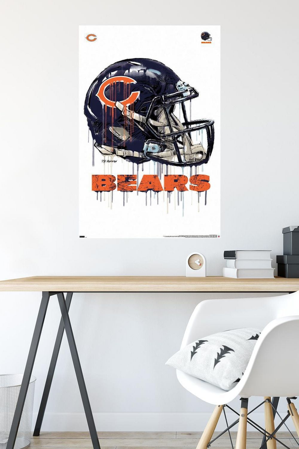 NFL Chicago Bears - Drip Helmet 20 Wall Poster