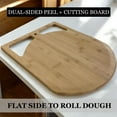 thumbnail image 6 of 2-in-1 Wooden Pizza Peel & Bamboo Cutting Board, Dual Grip Pizza Paddle Board for Baking, Pizza Spatula & Large Cutting Board for Pizza, Pizza Turning Peel for Baking Accessories, 17" X 13.5", 6 of 9