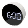 thumbnail image 2 of Réveil de Chevet à Grand Écran LED Horloge Numérique LED Horloge Numérique Cadre Blanc Lumière Blanche, 2 of 9