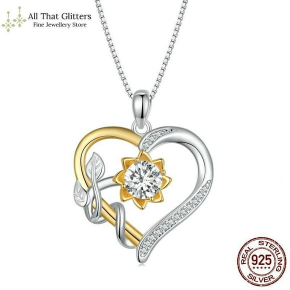 Pendentif en Forme de Cœur 1 Carat Moissanite avec Zircon Cubique en Ensemble Pavé à la Mode sur Argent Sterling