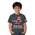 thumbnail image 2 of CCRFTGI Usa Flag Shirts for Child Boys Girls Size 7 Patriotic 4th Of July Cute Tops We the people American Flag Stars Striped Red White and Blue Summer Tops Festival Tee Tops Dark Gray 2-3 Years, 2 of 4