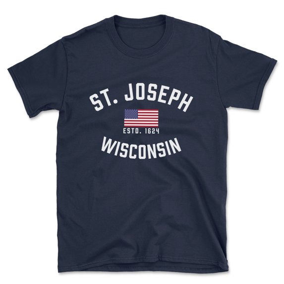 St. Joseph Wisconsin Patriot Men's Cotton T-Shirt