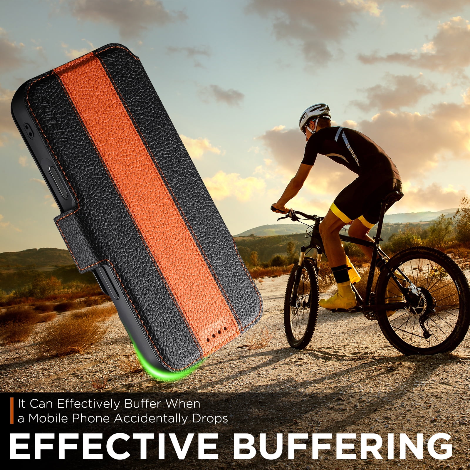Dteck for iPhone 17 Pro Max Detachable Wallet Case with Card Holder, 2 in 1 PU Leather Flip Folio Stand Shockproof Phone Cover 6.9 Inch 2025,Orange