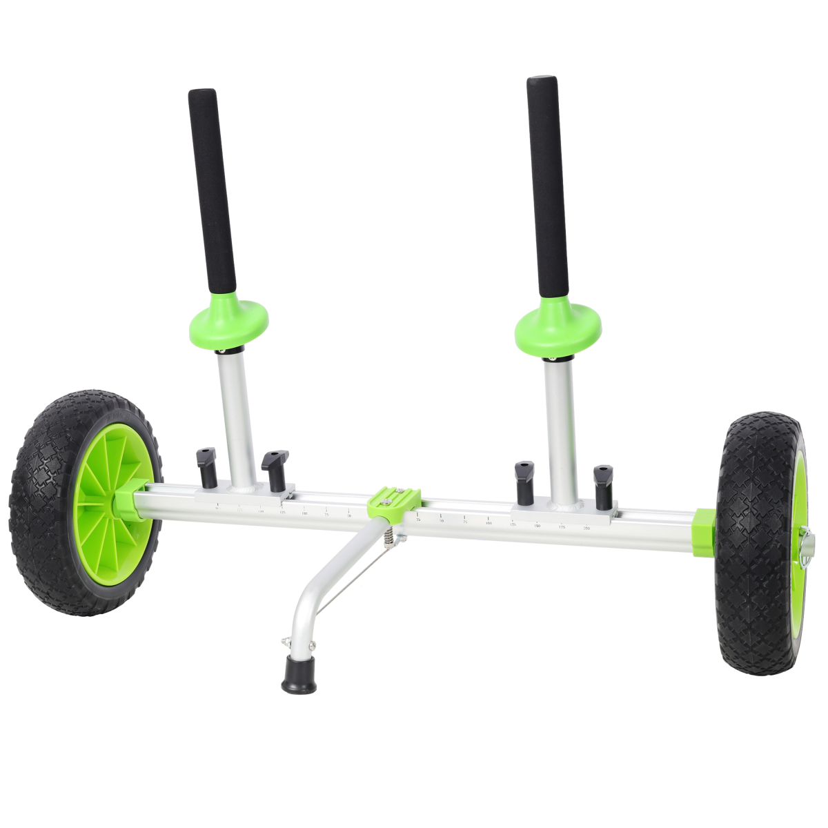 Sit On Top Kayak Cart Heavy-Duty Plug-in Kayak Dolly with 10 Inch PU Wheels Width Adjustable for Kayak Transport