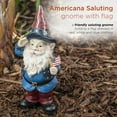 thumbnail image 5 of Alpine Corporation Patriotic Garden Gnome Saluting Statue, 5 of 12