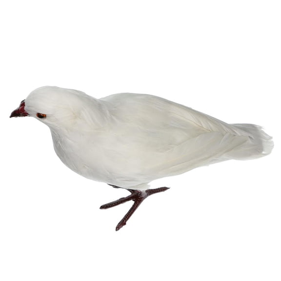 Fake Artificial Feathered Bird Dove Standing garden and home Decor Taxidermy #1 1 of white Standing