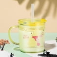 thumbnail image 3 of Cartoon Transparent Milks Cup With Measurement Scales & Lid Spill Proof Straw, 3 of 5