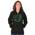 thumbnail image 3 of St Patrick's Day Irish Mermaid Womens Plus Size Graphic Zipper Hoodie Brisco Brands 2X, 3 of 5