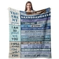 thumbnail image 1 of LHSHID Granddaughter Gifts from Grandma Blanket I am so Proud of You laugh Love Live Fleece Blanket 50x60in, 1 of 4