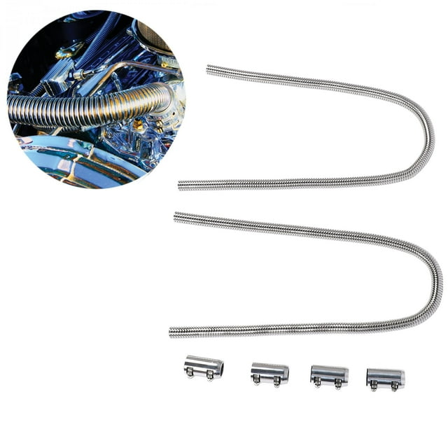 Stainless Steel Efficient Cooling Radiator Hose Kit Cap Clamp Universal Fit Coolant Water Hose Kit 44in