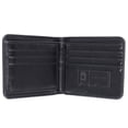 thumbnail image 3 of Cartera de cuero sintético suave Nikou billetera delgada negra con ranuras para tarjetas, 3 of 15