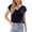 Navy Blue, variant on FreshPretty Blouses for Women Dressy Casual Spring Summer Tops Cowl Neck Short Sleeve Shirts Work Office Business Outfits