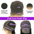 thumbnail image 7 of Mscathy 13X6 Kinky Straight Human Hair Lace Front Wig Pre Plucked Natural Black 16 Inch 180% Density Yaki Straight Lace Frontal Wigs For Women, 7 of 7