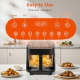 thumbnail image 4 of WAA 8-in-1 High Borosilicate Glass Air Fryer 4.5QT,PFSA-Free,Visible Window,Dishwasher-Safe, 4 of 7