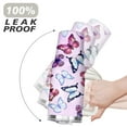 thumbnail image 6 of Colorful Purple Flowers 40 Oz Tumbler with Handle Lid and Straw, Stainless Steel Double Walled Vacuum Insulated Cup, Cute Birthday Gifts Tumbler for Women Men Friends, 6 of 7