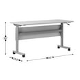 thumbnail image 5 of Flash Furniture Palmer 60"W x 24"D Foldable Training Room Table Laminate Gray Tabletop/Gray Frame, 5 of 17