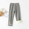 thumbnail image 2 of Zshosam Leggings Girls Girls Fleece Lined Leggings Kids & Toddlers Warm Thermal Winter Pants for Girls Size 3T 4T,(Light Gray 3-4 Years), 2 of 4
