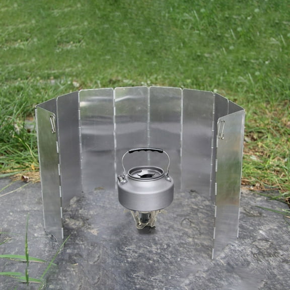 STOBOK Camping Windshield Foldable Lightweight Aluminum for Outdoor Use