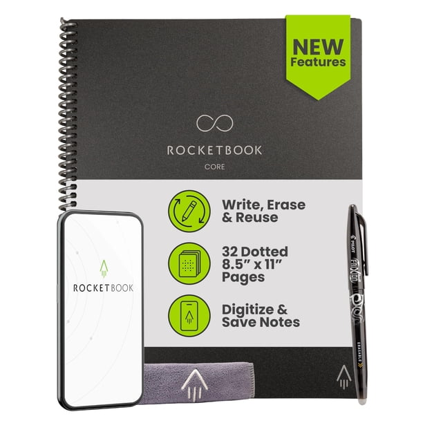 Cuaderno Espiral Reutilizable Rocketbook Nuevo Core A4 Negro