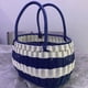 thumbnail image 5 of Cesta Pequeña de Picnic Al Aire Libre Azul y , Cesta de Compras, Cesta de Recolección, Cesta de Regalo, Cesta Portátil, 5 of 5