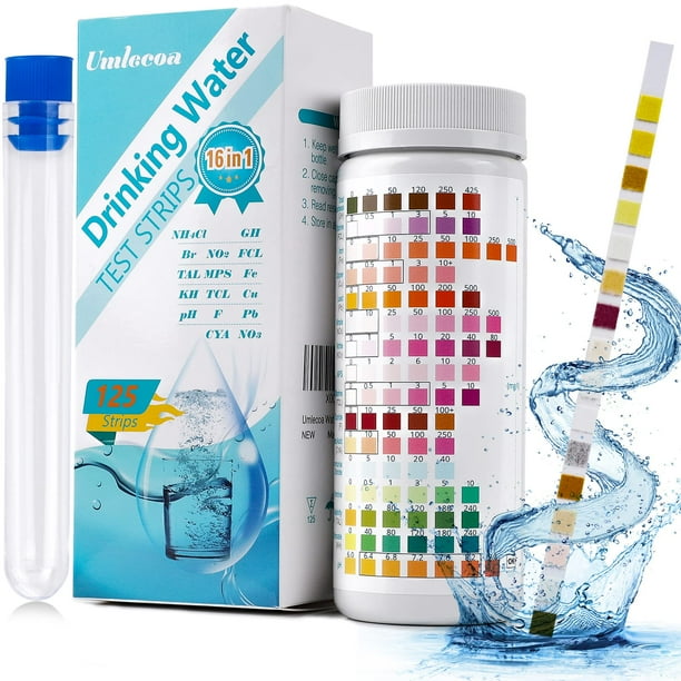Tawatiler 16 in 1 Premium Drinking Water Test Kit,125 Home Water