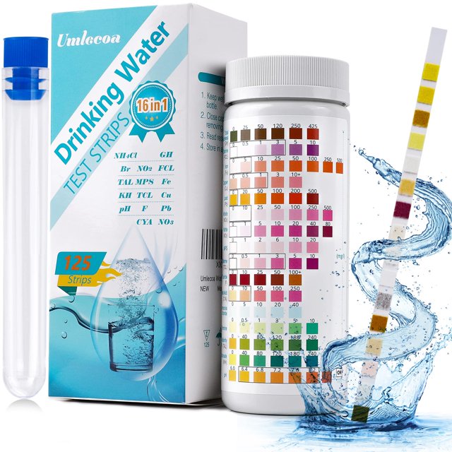 Tawatiler 16 in 1 Premium Drinking Water Test Kit,125 Home Water