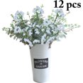 thumbnail image 1 of 6 Branches Artificial Flower Decorative Fake Flower with 6 Branches Fake Leaves, 1 of 10