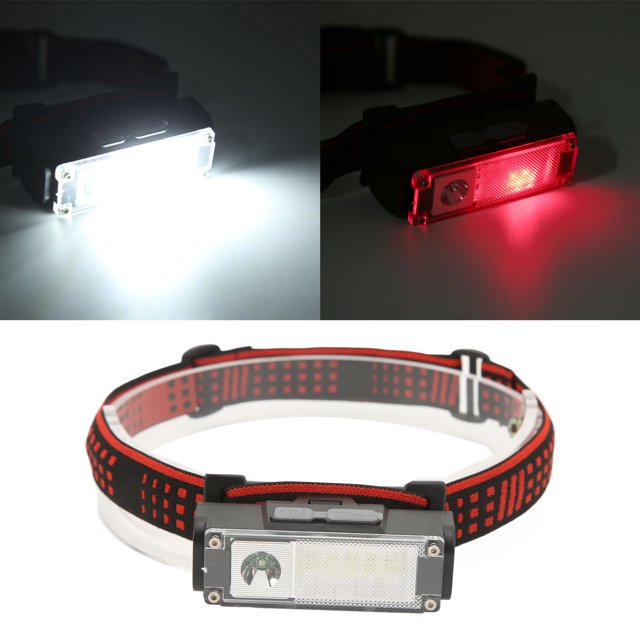 Lampe Frontale USB, Lampes Frontales Lampe de Poche Extérieure 300-400lm Rechargeable 4 Modes IPX4 Étanche avec Voyant Lumineux pour l'Extérieur pour la Randonnée