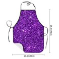 thumbnail image 2 of Pofeuu Purple Glitter Print Aprons with Pockets, Cute Aprons for Kitchen, Cooking, Server, Barber, Chef Apron, 2 of 7