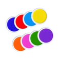 thumbnail image 1 of Rainbow Craft Ink Pad Vivid Multi-Colored Round Jumbo for Wood Teachers Kids, 1 of 9