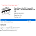thumbnail image 2 of Right Exhaust Manifold - Compatible with 2006 - 2007 Mitsubishi Raider 4.7L V8, 2 of 2
