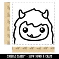 thumbnail image 2 of Peeking Yeti Abominable Snowman Self-Inking Rubber Stamp Ink Stamper - Red Ink - Large 1-1/2 Inch, 2 of 7