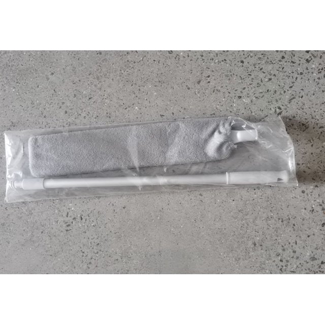 Cepillo de limpieza de huecos planos con varilla retráctil de aluminio, quitapolvo