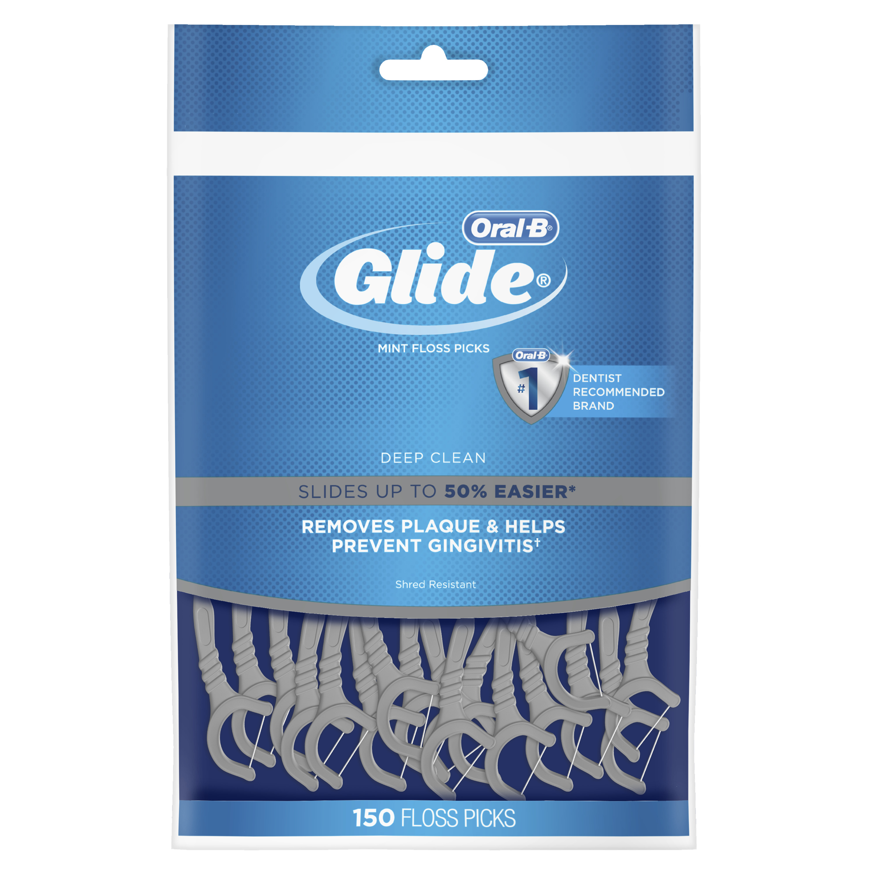 Oral-B Glide Pro-Health Deep Clean Floss Picks, Clean Mint 150 Count ...