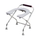 thumbnail image 2 of Asiento de inodoro plegable, cómodo taburete de inodoro portátil para personas mayores Estante, 2 of 8