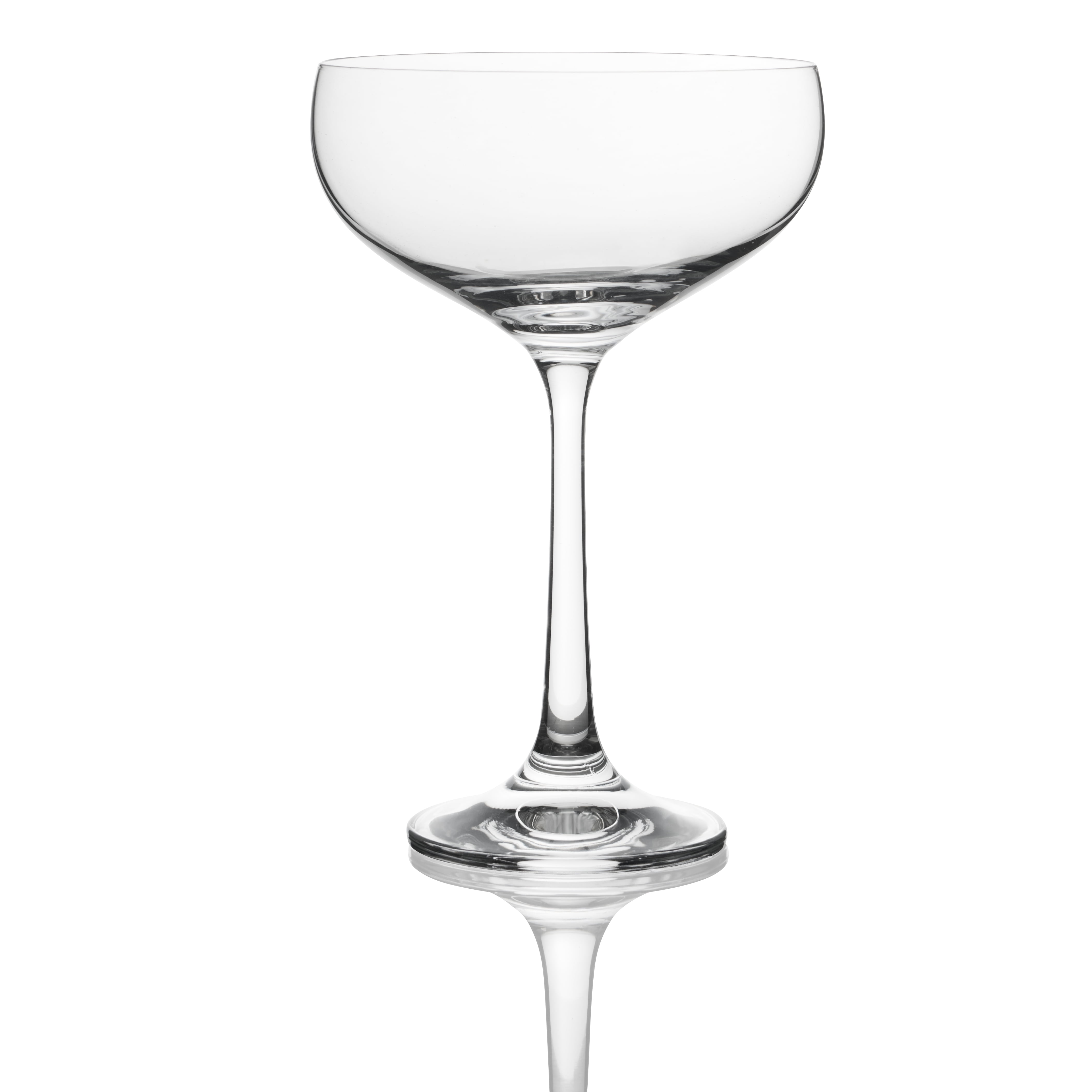 Trudeau Quartz Coupe Champagne Glasses, Set of 2 – 6 oz / 180 ml, Lead-Free Crystalline, Glassware, Quartz Coupe glass