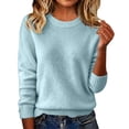 thumbnail image 6 of Womens Lightweight Sweaters Crew Neck Long Sleeve Ribbed Knit Tops Casual Loose Fit Sweater Dressy Business Fall Outfits Soft Jumper Sweaters Womens Fashion Clothing(Yellow,S), 6 of 8