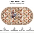 thumbnail image 4 of Oval Tablecloth 52x70 Inch, Vintage Boho Floral Oval Table Cloth, Waterproof Wrinkle Free Oval Table Cover for Indoor Outdoor Kitchen Dinning Room, 4 of 6