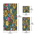 thumbnail image 3 of 3 Piece Bath Towels Set Bath Towel, Hand Towel and Face Towel for Bathroom, Gym, Hotel Vibrant and Colorful Graffiti Patterns, 3 of 8